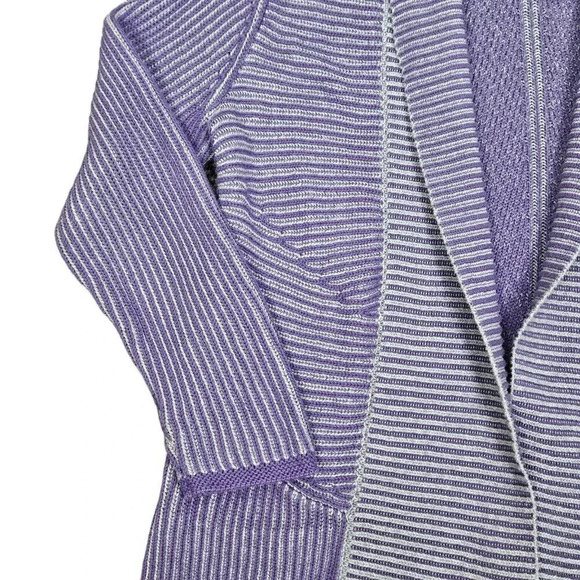 Coldwater Creek Heather Purple Open Front Sweater‎ Cardigan Size Medium Petite - Picture 10 of 11